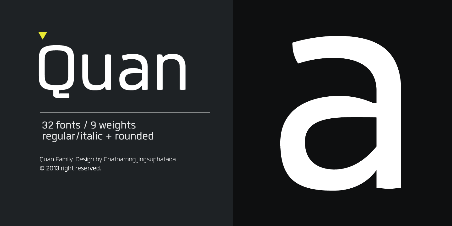 Quan Rounded Light Italic Font preview